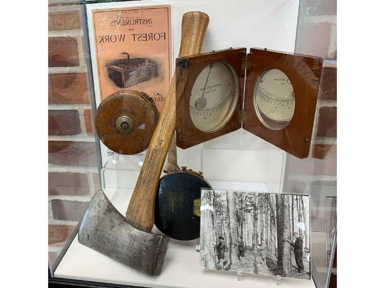 Artifacts from Penn State Mont Alto’s history as the Pennsylvania State Forestry School are on display.